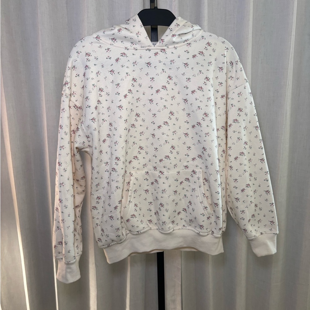 Floral Print Hoodie & Shorts Ser